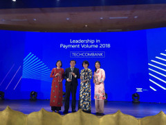 Techcombank dẫn đầu thị trường về doanh số thanh toán qua thẻ visa tại Việt Nam