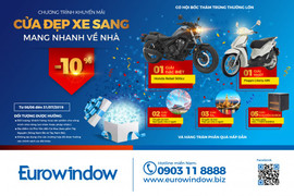 'Ưu đãi khủng, trúng quà to' khi mua sản phẩm Eurowindow