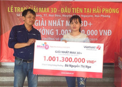 Vietlott – Max 3D: Nữ thợ may Hải Phòng trúng giải tỷ đồng, một khách hàng trúng đến 600 giải