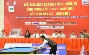 Nước tăng lực Number 1 tiếp tục đồng hành cùng Giải Billiards Carom 3 băng quốc tế Bình Dương