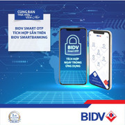 BIDV tích hợp Smart OTP ngay trên ứng dụng BIDV SmartBanking