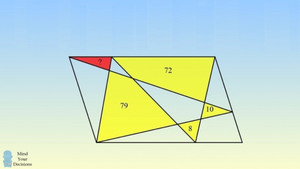 Thử sức với bài toán tính diện tích hình tam giác đỏ