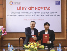Tập đoàn Egroup ký kết hợp tác với Đại học Ngoại ngữ