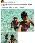 Hà Anh khoe ảnh nhí nhố bên chồng Tây khiến fan thích thú