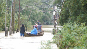 Lũ tràn về đột ngột, nhiều nơi ở Bình Định bị nhấn chìm