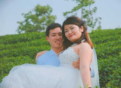 Ảnh cưới hài hước của cô dâu nặng hơn chú rể gần 20 kg