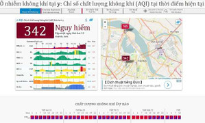 Chất lượng không khí Hà Nội đạt ngưỡng nguy hại cho sức khỏe