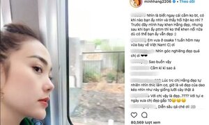 Bất chấp nghi vấn phẫu thuật thẩm mỹ, Minh Hằng tiếp tục khoe cằm nhọn