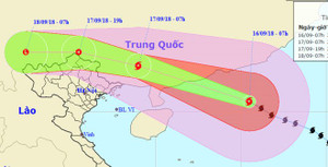 Bão số 6 - Mangkhut đổ bộ Trung Quốc, Vịnh Bắc Bộ gió giật cấp 10
