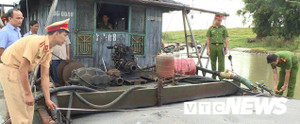 Bắc Ninh liên tiếp bắt giữ nhiều tàu khai thác cát trái phép