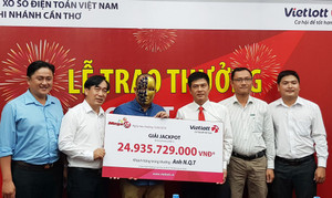 Người đàn ông ở Cần Thơ 'ẵm' giải Jackpot gần 25 tỷ đồng