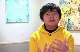 Cậu bé 12 tuổi người Việt mở triển lãm tranh ở New York