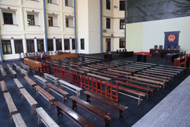 Ảnh: Bên trong phòng xét xử cựu Trung tướng Phan Văn Vĩnh rộng 1.000m2