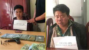 Bị công an truy bắt, 2 kẻ buôn ma túy cầm súng bắn trả