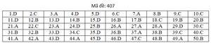 Đáp án mã đề 407 môn tiếng Anh thi THPT Quốc gia 2019 của Bộ GD&ĐT