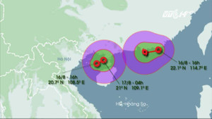 Áp thấp nhiệt đới kép đe dọa miền Bắc