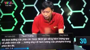 Chung kết Olympia 2016: Phần khởi động của Thanh Chương