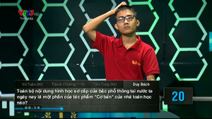 Chung kết Olympia 2016: Phần khởi động của Duy Bách