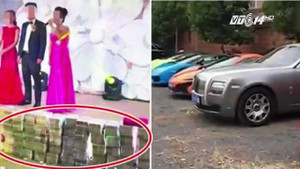Choáng với đám cưới ngập tràn siêu xe, nhà trai tặng cô dâu 20 tỷ đồng tiền mặt