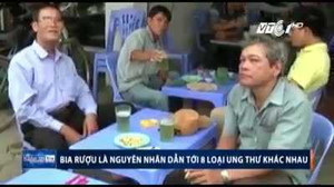 Bia rượu là thủ phạm gây ra 8 loại ung thư ở Việt Nam