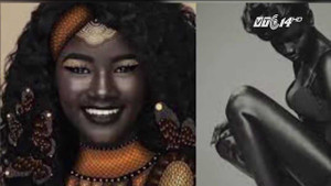 Cô gái da đen kỳ lạ trở thành người mẫu nổi tiếng thế giới