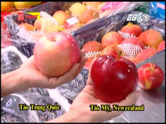 Phân biệt táo Trung Quốc với táo Mỹ và New Zealand