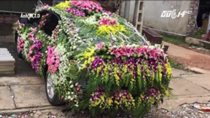 Xe rước dâu trang trí kín mít hoa ở Nghệ An xôn xao mạng xã hội