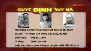 Lệnh truy nã tội phạm cực kỳ nguy hiểm ngày 3/11