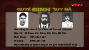 Lệnh truy nã tội phạm cực kỳ nguy hiểm ngày 15/11