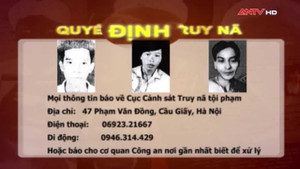 Lệnh truy nã tội phạm cực kỳ nguy hiểm ngày 23/11