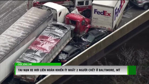 Clip: Hơn 50 xe đâm liên hoàn, toàn bộ cao tốc đóng băng