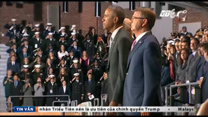 Clip: Lính Mỹ ngất xỉu trong lễ từ biệt của Tổng thống Obama