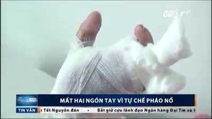 Hà Tĩnh: Tự chế pháo nổ, bé 8 tuổi mất 2 ngón tay