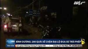 Hơn 200 quái xế chặn đại lộ đua xe trái phép, chạy tán loạn khi thấy cảnh sát