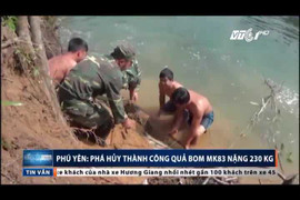 Nín thở xem công binh phá bom ‘khủng’ 230kg ở Phú Yên
