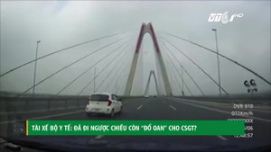 5 ô tô chạy ngược chiều trên cầu Nhật Tân: CSGT khẳng định không ra lệnh cho xe đi ngược chiều