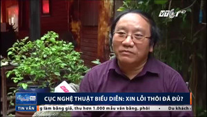 Nhà thơ Trần Đăng Khoa: 'Cục trưởng Nghệ thuật biểu diễn nên xin lỗi rồi từ chức'
