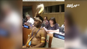 Người đàn ông mặc khố dự phiên họp Liên Hợp Quốc xôn xao mạng xã hội