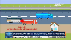 Video mô phỏng 3 xe giường nằm tông liên hoàn khiến 20 người thương vong ở Bình Thuận