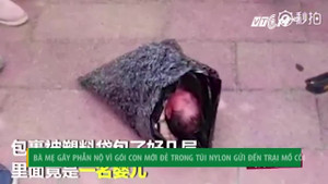 Bà mẹ Trung Quốc gói con mới đẻ vào túi nilon, chuyển phát nhanh đến trại trẻ mồ côi gây phẫn nộ