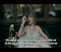 Taylor Swift phá vỡ kỷ lục ba bản ghi trên YouTube và Spotify