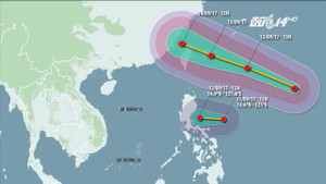 Bão cực mạnh và áp thấp nhiệt đới xuất hiện dồn dập gần Biển Đông