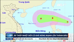 Áp thấp nhiệt đới lại xuất hiện, có thể mạnh lên thành bão