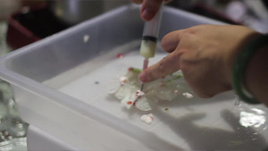 Video: Mục sở thị dùng kim tiêm y tế vẽ tranh tuyệt đẹp trên thạch rau câu