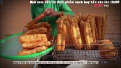 1 kg bột mỳ làm được 180 cái quẩy nóng giòn tan rán tẩm đầy bột nở, mỡ bẩn đen sì