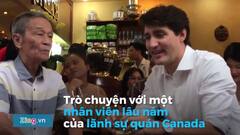 Video: Thủ tướng Canada Trudeau ngồi cà phê vỉa hè ở TP.HCM