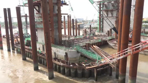 Cống ngăn triều khổng lồ đang xây dựng ở Sài Gòn