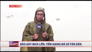 Chưa đổ bộ, bão số 16 đã gây mưa to gió lớn ở Tiền Giang
