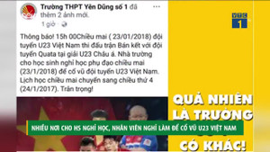Nhiều nơi cho học sinh nghỉ học, nhân viên nghỉ làm để cổ vũ U23 Việt Nam