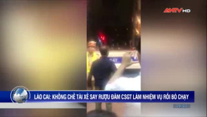 Bị kiểm tra nồng độ cồn, tài xế lao xe vào CSGT rồi bỏ chạy